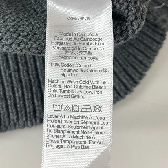 Madewell Sweater Womens Size XXS Heather Graphite Grey Gray Turtleneck Cotton - Picture 6 of 9